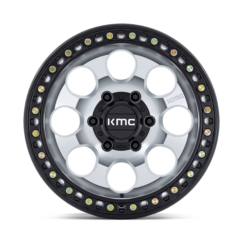 17X9 KMC KM550 RIOT SBL MACHINED W/ SATIN BLACK LIP 6X139.7