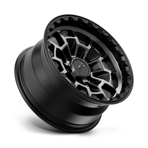 16X8 KMC KM718 SUMMIT SATIN BLACK W/ GRAY TINT 6X139.7