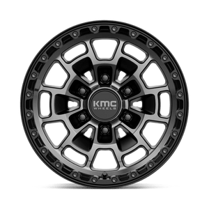 16X8 KMC KM718 SUMMIT SATIN BLACK W/ GRAY TINT 6X139.7