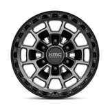 16X8 KMC KM718 SUMMIT SATIN BLACK W/ GRAY TINT 6X120