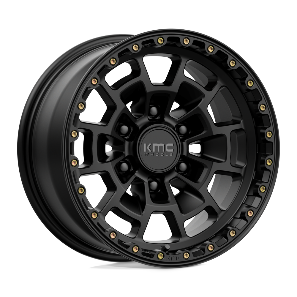 16X8 KMC KM718 SUMMIT SATIN BLACK 6X120
