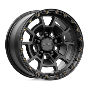 17X8.5 KMC KM718 SUMMIT SATIN BLACK 5X127