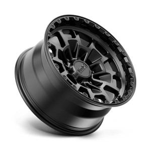 17X8.5 KMC KM718 SUMMIT SATIN BLACK W/ GRAY TINT 6X139.7