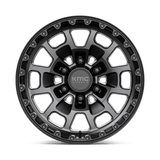 17X8.5 KMC KM718 SUMMIT SATIN BLACK W/ GRAY TINT 6X135