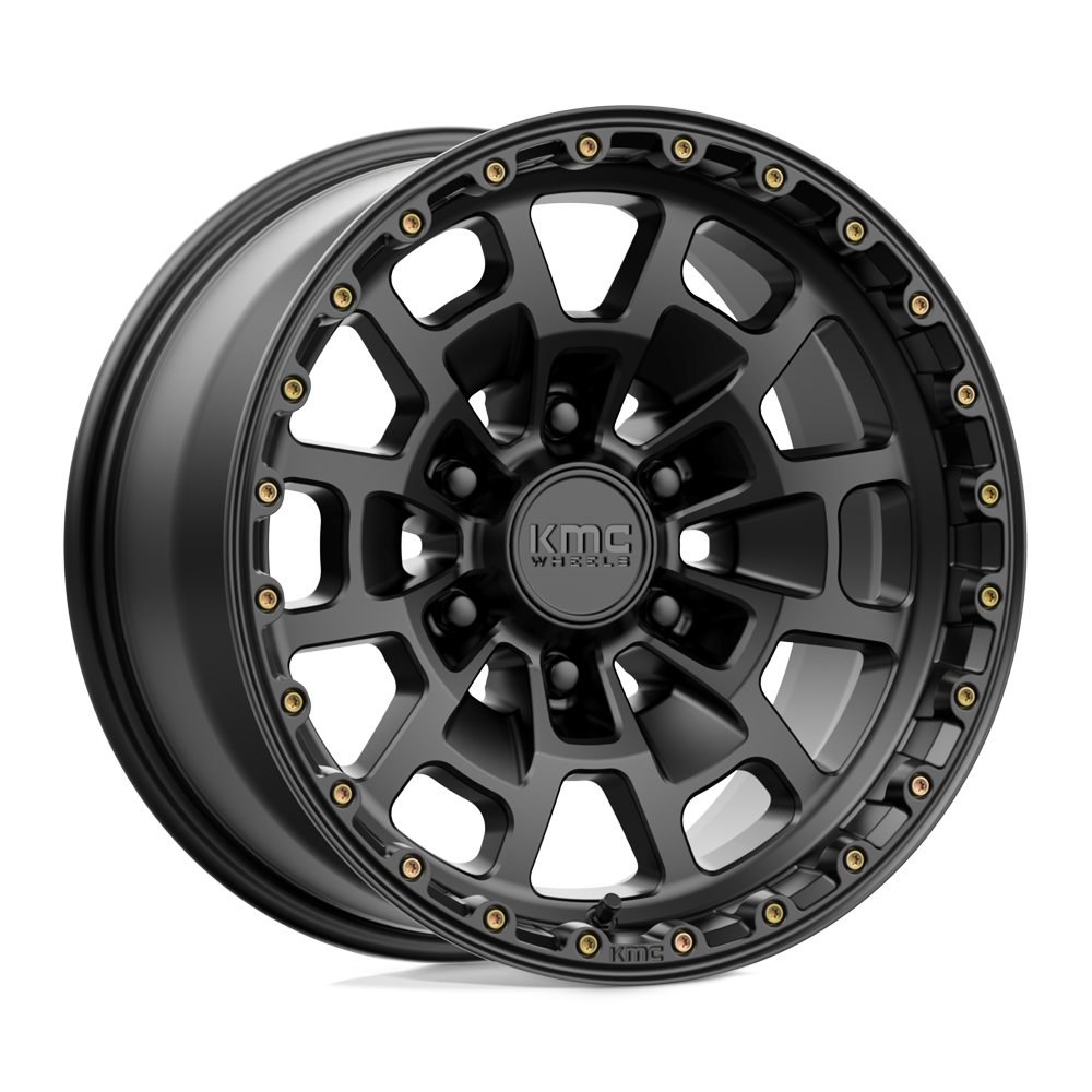 17X8.5 KMC KM718 SUMMIT SATIN BLACK 6X135