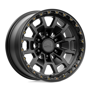 17X8.5 KMC KM718 SUMMIT SATIN BLACK 6X139.7