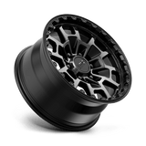 17X8.5 KMC KM718 SUMMIT SATIN BLACK W/ GRAY TINT 6X135