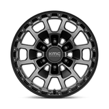 17X8.5 KMC KM718 SUMMIT SATIN BLACK W/ GRAY TINT 6X135