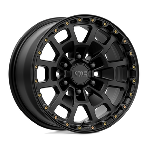 17X8.5 KMC KM718 SUMMIT SATIN BLACK 6X139.7
