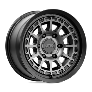 16X8 KMC KM719 CANYON SATIN BLACK W/ GRAY TINT 6X139.7
