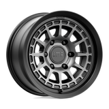 17X8 KMC KM719 CANYON SATIN BLACK W/ GRAY TINT 6X139.7