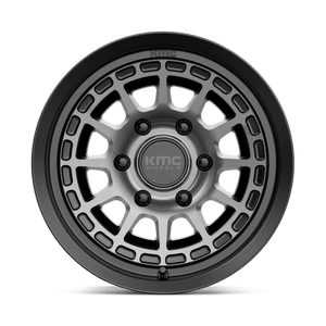 17X8 KMC KM719 CANYON SATIN BLACK W/ GRAY TINT 6X139.7