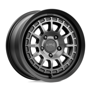 17X8 KMC KM719 CANYON SATIN BLACK W/ GRAY TINT 5X114.3