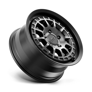 17X8 KMC KM719 CANYON SATIN BLACK W/ GRAY TINT 5X114.3