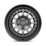 17X8 KMC KM719 CANYON SATIN BLACK W/ GRAY TINT 5X114.3