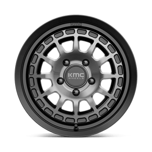 17X8 KMC KM719 CANYON SATIN BLACK W/ GRAY TINT 5X114.3