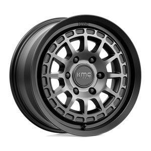 17X8 KMC KM719 CANYON SATIN BLACK W/ GRAY TINT 6X139.7