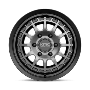 17X8 KMC KM719 CANYON SATIN BLACK W/ GRAY TINT 6X139.7