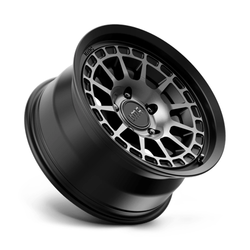 17X8.5 KMC KM719 CANYON SATIN BLACK W/ GRAY TINT 5X127