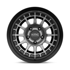 17X8.5 KMC KM719 CANYON SATIN BLACK W/ GRAY TINT 5X127