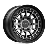 17X8.5 KMC KM719 CANYON SATIN BLACK W/ GRAY TINT 6X139.7