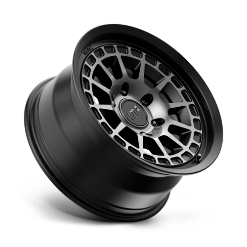 17X8.5 KMC KM719 CANYON SATIN BLACK W/ GRAY TINT 6X139.7