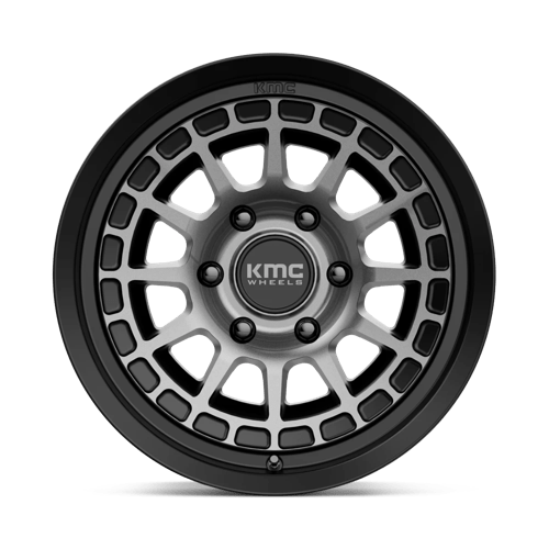 17X8.5 KMC KM719 CANYON SATIN BLACK W/ GRAY TINT 6X139.7