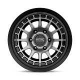 17X8.5 KMC KM719 CANYON SATIN BLACK W/ GRAY TINT 6X139.7
