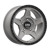 16X7 KMC KM721 ALPINE SATIN GRAY W/ BLACK LIP 5X114.3