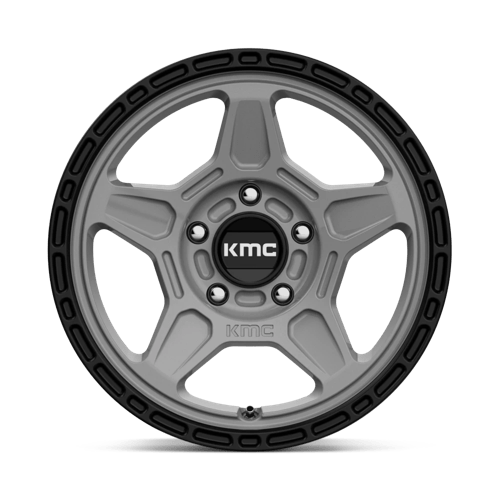 16X7 KMC KM721 ALPINE SATIN GRAY W/ BLACK LIP 5X114.3