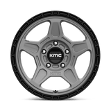 16X7 KMC KM721 ALPINE SATIN GRAY W/ BLACK LIP 5X114.3