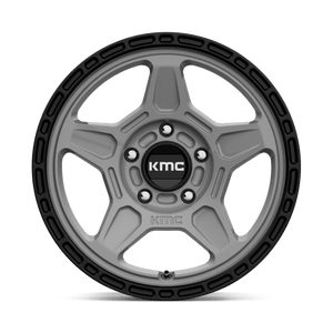16X7 KMC KM721 ALPINE SATIN GRAY W/ BLACK LIP 5X114.3