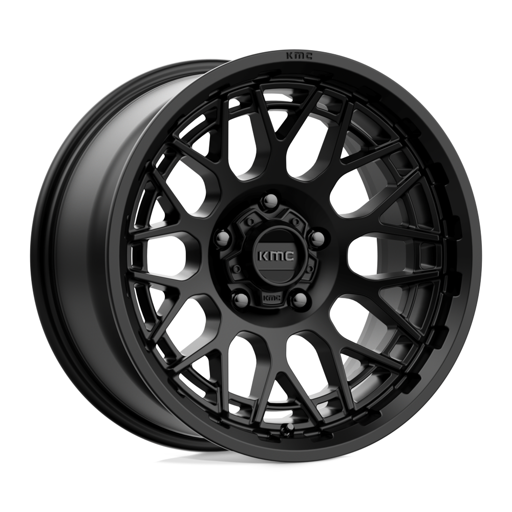 18X9 KMC KM722 TECHNIC SATIN BLACK 6X114.3