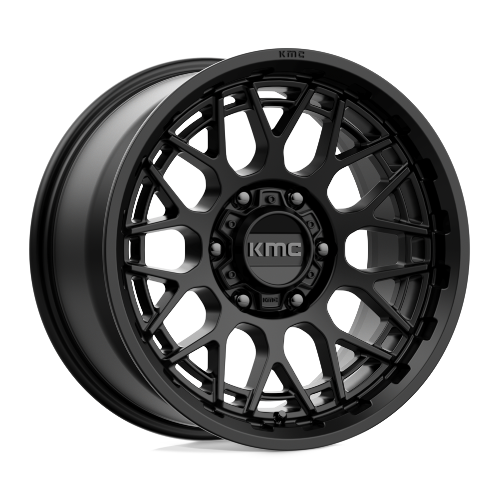 17X8.5 KMC KM722 TECHNIC SATIN BLACK 6X120