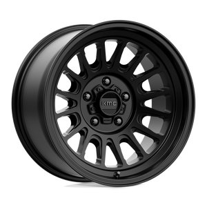 17X8.5 KMC KM724 IMPACT OL SATIN BLACK 5X127