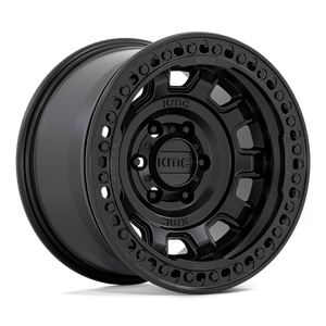 17X9 KMC KM236 TANK BEADLOCK SATIN BLACK 6X139.7