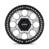 17X9 KMC KM237 RIOT BEADLOCK MACH SATIN BLACK WINDOW & RING 6X139.7