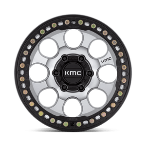 17X9 KMC KM237 RIOT BEADLOCK MACH SATIN BLACK WINDOW & RING 6X139.7