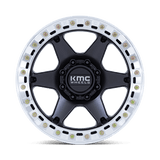 20X10 KMC KM238 VI BEADLOCK SATIN BLACK W/ MACHINED RING 6X139.7