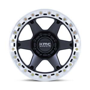 20X10 KMC KM238 VI BEADLOCK SATIN BLACK W/ MACHINED RING 6X135
