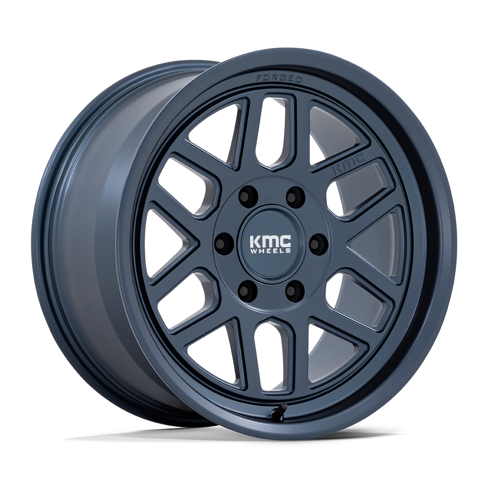 18X9 KMC KM446 MESA FORGED MONOBLOCK METALLIC BLUE 6X135