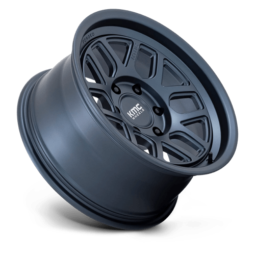 17X8.5 KMC KM446 MESA FORGED MONOBLOCK METALLIC BLUE 6X135