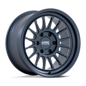 18X9 KMC KM447 IMPACT FORGED MONOBLOCK METALLIC BLUE 6X135
