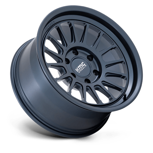 17X8.5 KMC KM447 IMPACT FORGED MONOBLOCK METALLIC BLUE 6X135