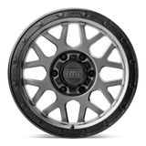 17X8.5 KMC KM535 GRENADE OFF-ROAD MATTE GRAY W/ MATTE BLACK LIP 6X120