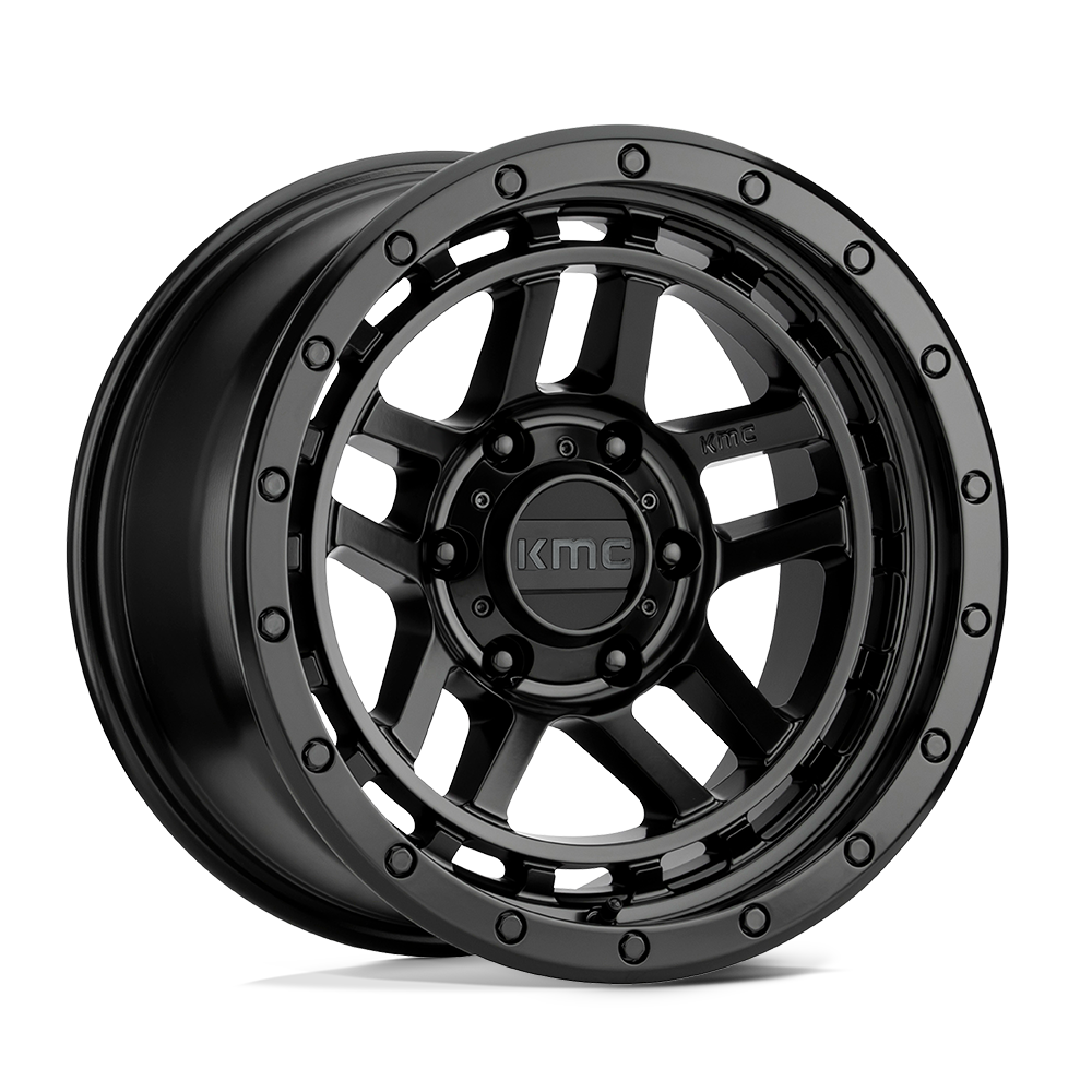 17X9 KMC KM540 RECON SATIN BLACK 6X139.7