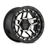 17X8.5 KMC KM540 RECON SATIN BLACK MACHINED 6X139.7