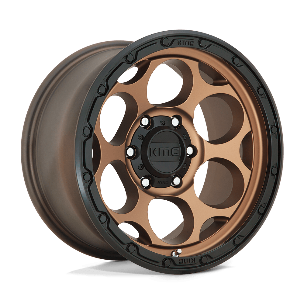 17X9 KMC KM541 DIRTY HARRY MATTE BRONZE W/ BLACK LIP 6X139.7
