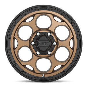 17X8.5 KMC KM541 DIRTY HARRY MATTE BRONZE W/ BLACK LIP 6X114.3