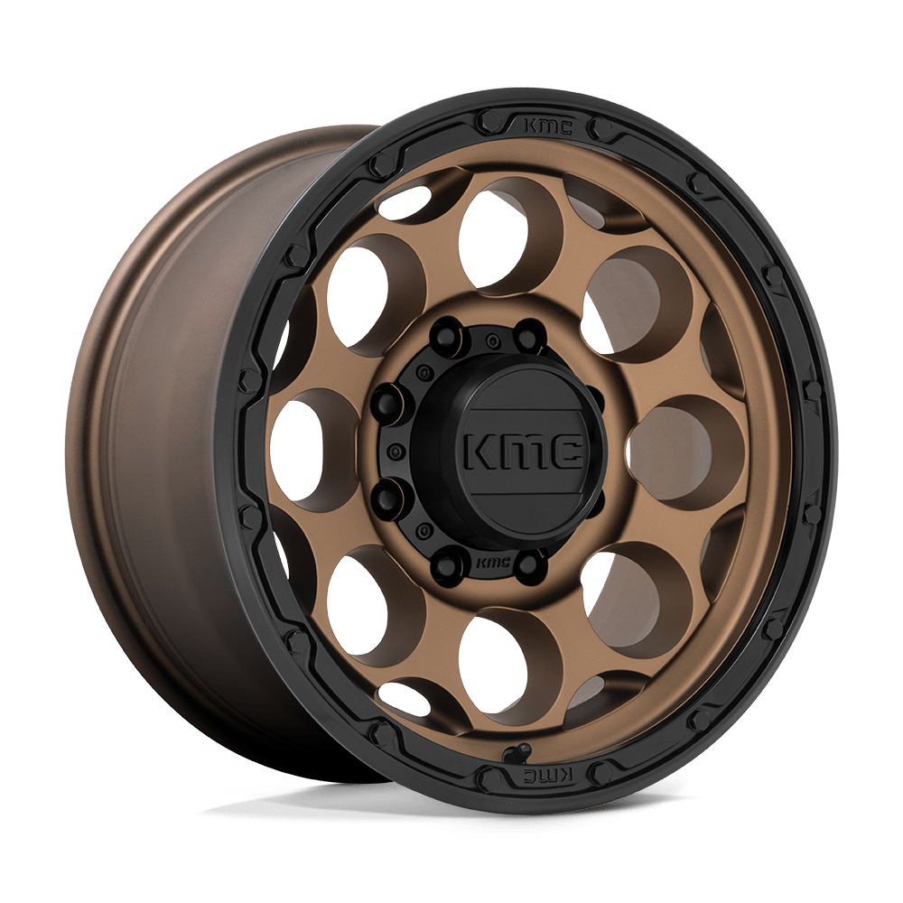 17X8.5 KMC KM541 DIRTY HARRY MATTE BRONZE W/ BLACK LIP 8X165.1